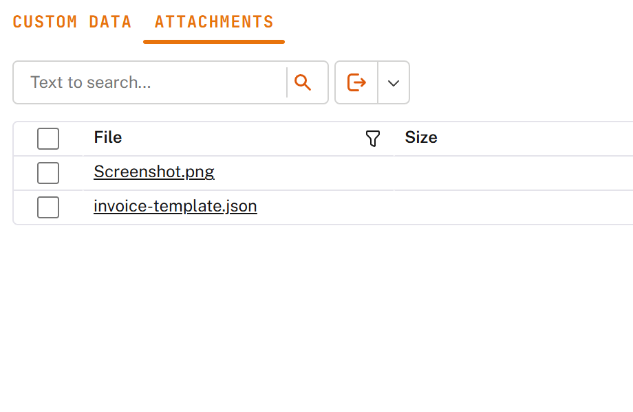Attachments on a log entry